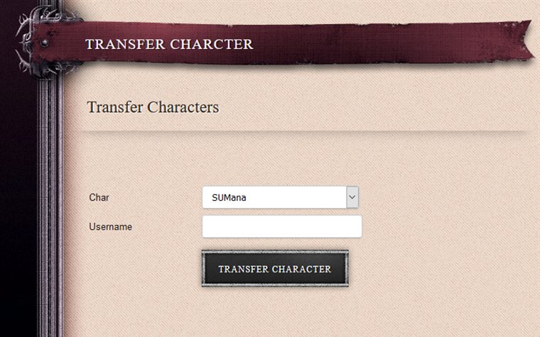 Transfer Character Between Accounts